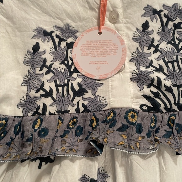 NWT Victoria Dunn Floral 3 Tier Ruffle Dress - Picture 2 of 10